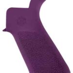 Hogue AR-15 Overmolded Beavertail Pistol Grip without Finger Grooves - Purple
