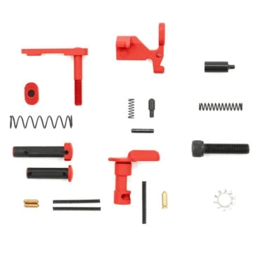 AT3 Tactical Cerakote Pro-Builder AR-15 Lower Parts Kit - Red