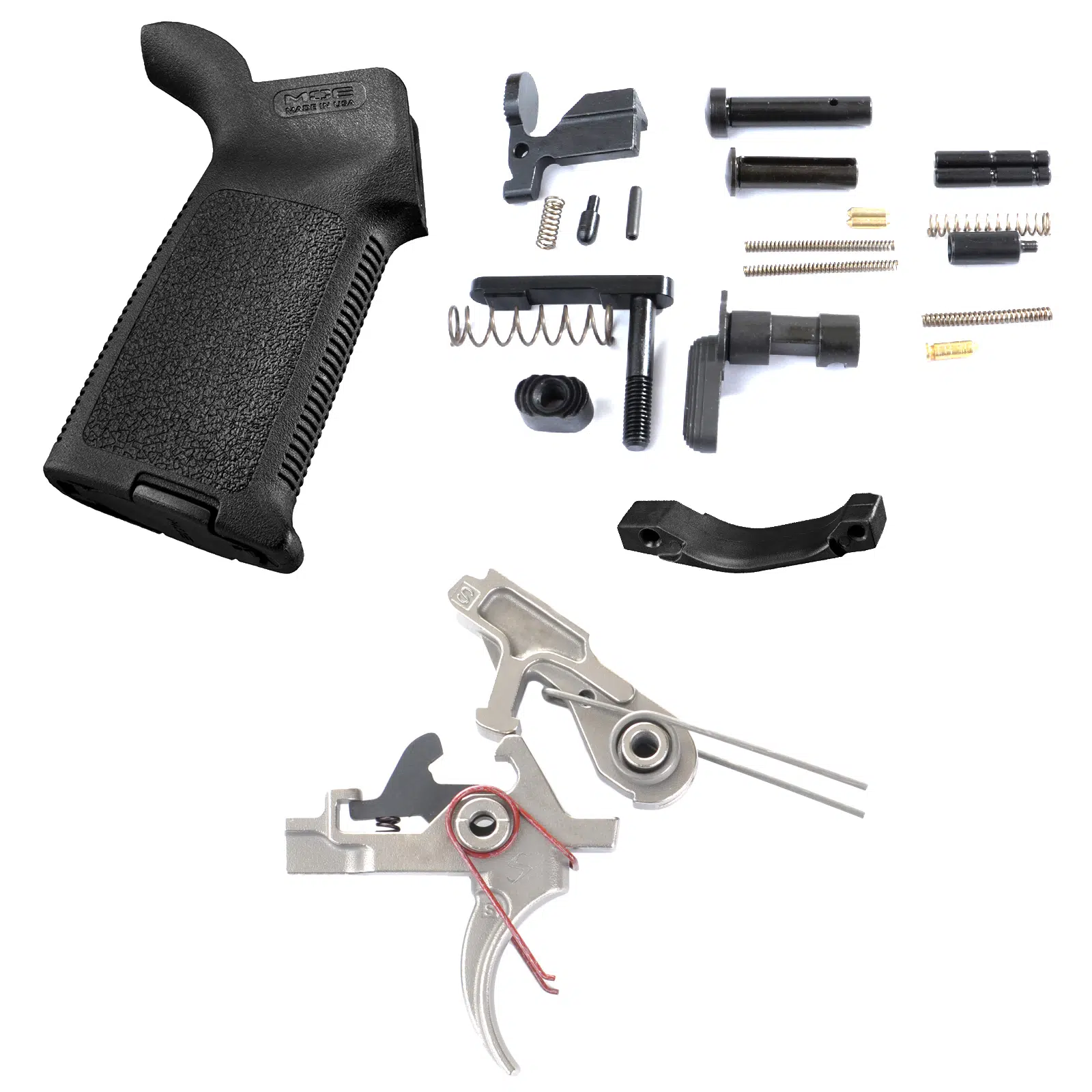 AT3™ AR-15 2-Stage Lower Parts Kit with Nickel Boron Trigger and Magpul MOE Grip
