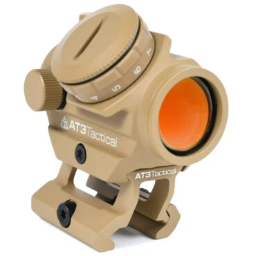 AT3 Tactical RD-50 PRO Red Dot Sight with Absolute Cowitness Mount - Crisp 2 MOA Red Dot Reticle - Flat Dark Earth