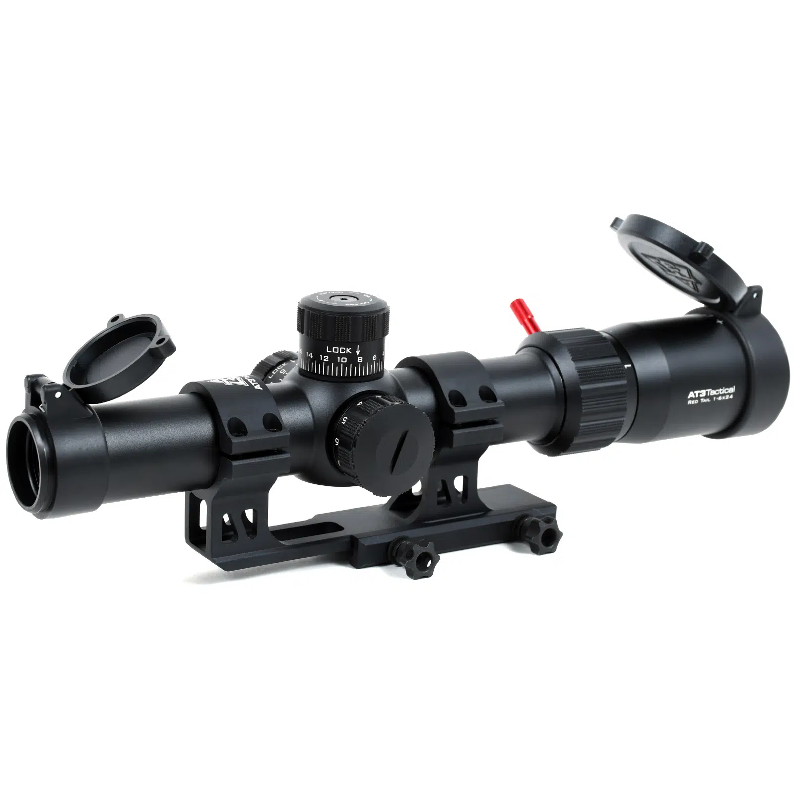 AT3™ Red Tail™ Rifle Scope with Locking Caps - 1-4x or 1-6x Magnification - 5.56 Illuminated BDC Reticle
