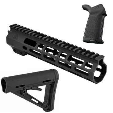 AT3 Tactical SPEAR Furniture Kit with Magpul MOE Grip and Stock - Black, 9 Inch