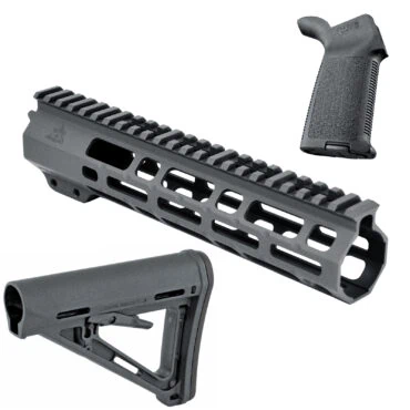 AT3 Tactical SPEAR Furniture Kit with Magpul MOE Grip and Stock - Tungsten, 9 Inch