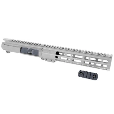 AT3 Tactical SPEAR M-LOK Handguard with Billet Upper Combo for AR-15 - Titanium 9 Inch