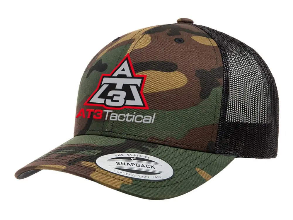 AT3 Tactical Hat – Mesh Trucker Cap – Camo