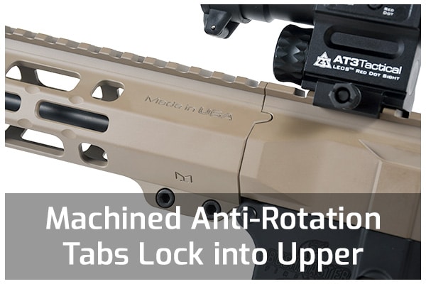 Anti-Rotation Tabs prevent shifting after taking hard impacts