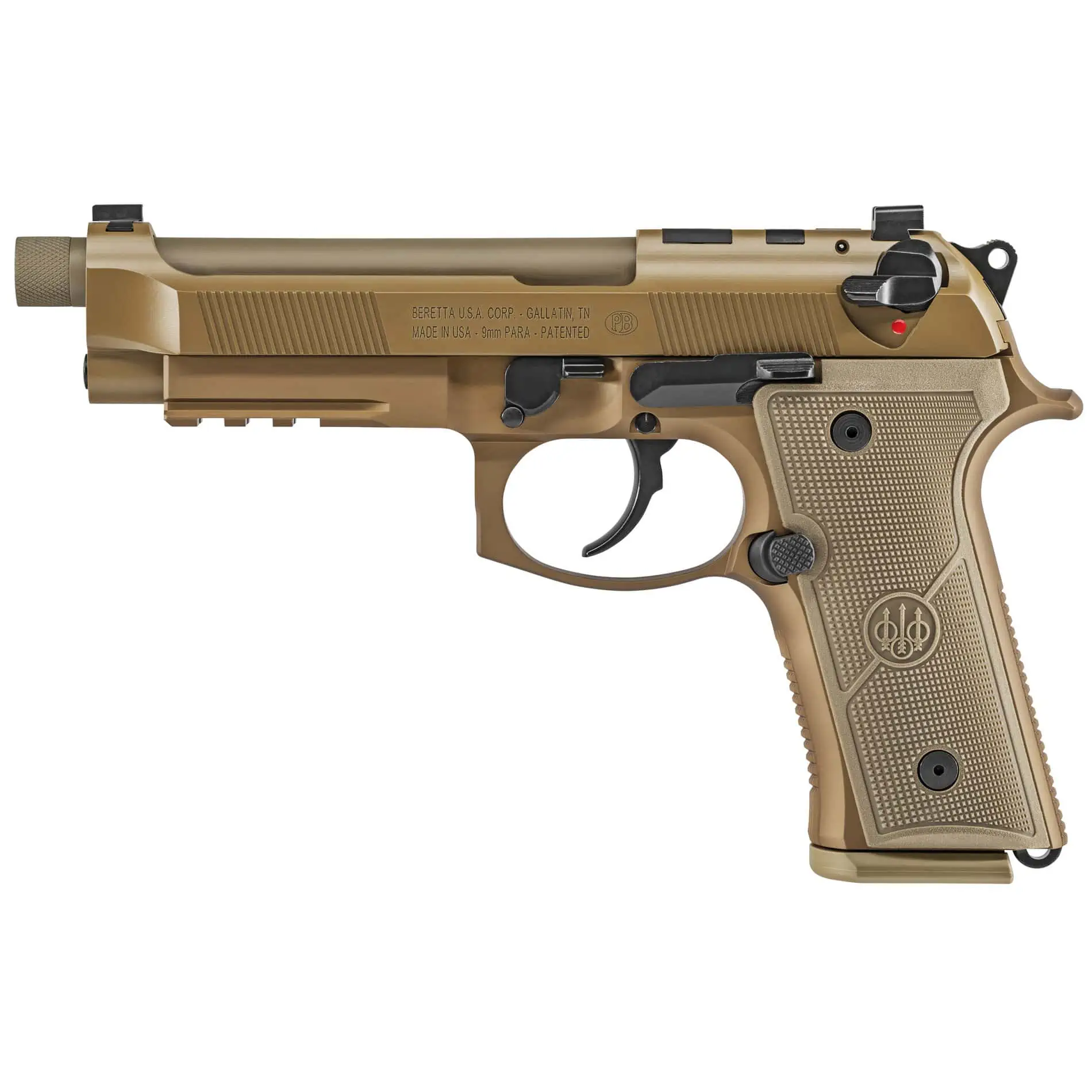 Beretta M9A4 9mm 5.1" Pistol - Decocker Only - 18 Round - Flat Dark Earth