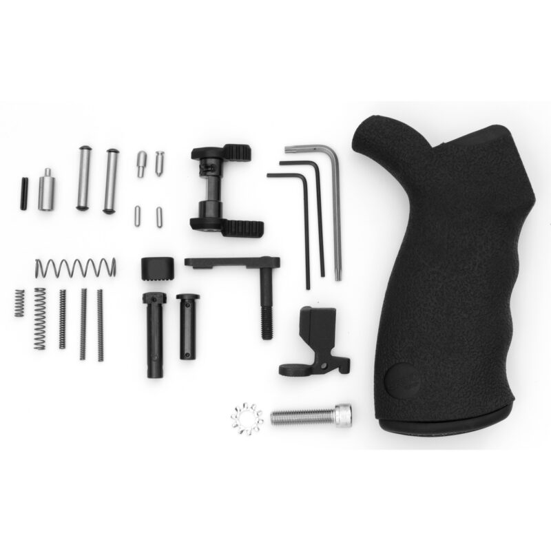 Ergo Enhanced AR15 Lower Parts Kit with Rubberized Pistol Grip