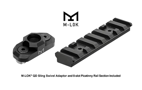 Includes M-LOK Rail Adapter and Sling Mount