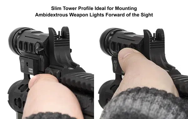 Great for use with ambidextrous pistol-style lights