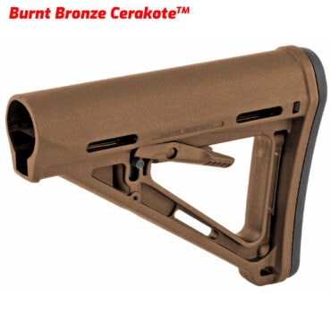 Mag400 MOE Buttstock with Burnt Bronze Cerakote by AT3 Tactical