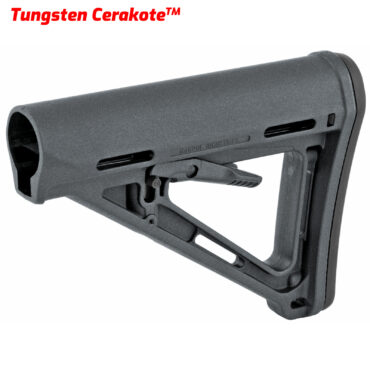 Mag400 MOE Buttstock with Tungsten Cerakote by AT3 Tactical