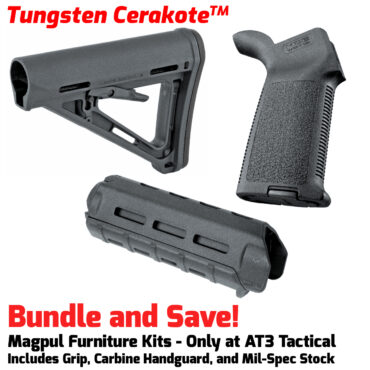 Magpul Furniture Kit with MOE Buttstock, Pistol Grip, and Carbine Handguard in Tungsten Cerakote