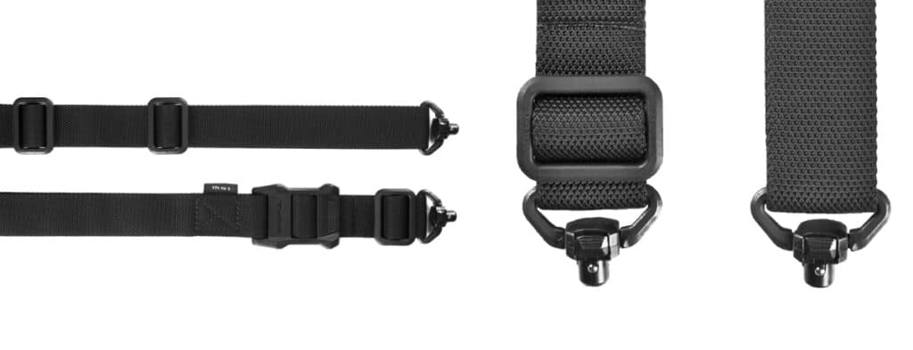 Upgraded QDM sling swivels attach quickly and securely to a standard QD socket