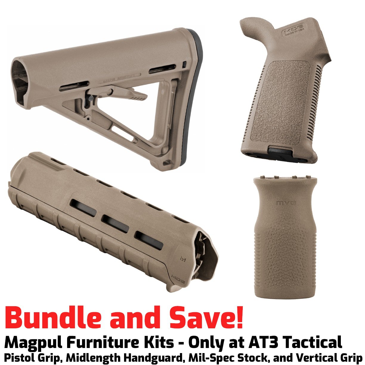 Magpul Midlength M-LOK AR-15 Furniture Kit