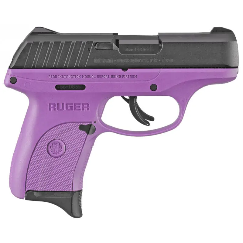 Ruger EC9S 9mm 3.1" Pistol - 7 Rounds - Black/Purple