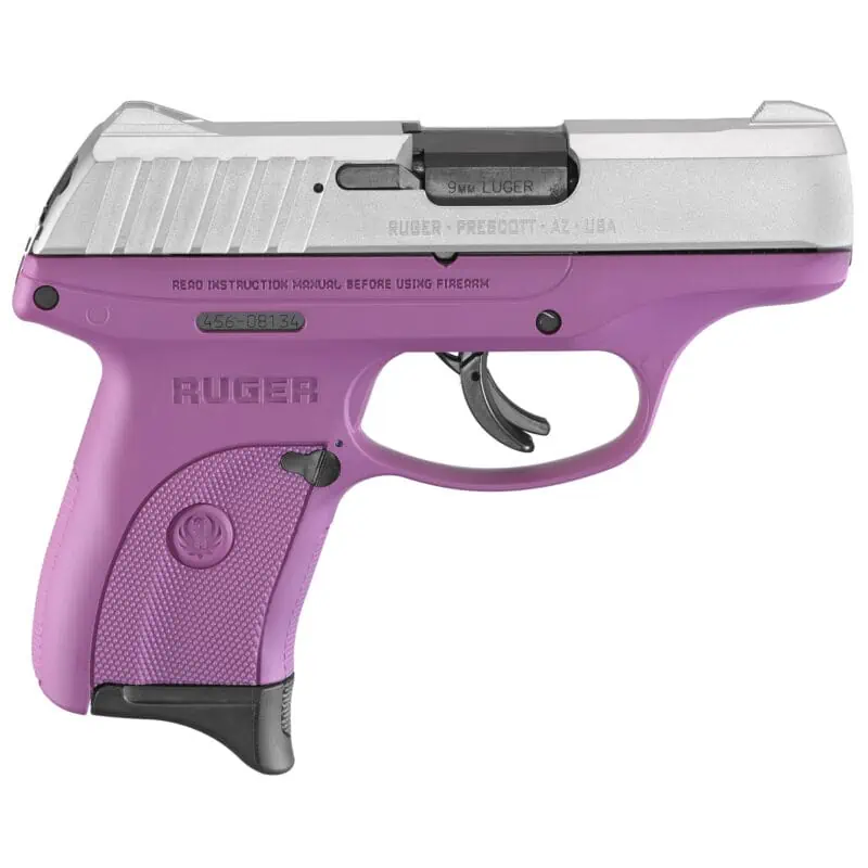 Ruger EC9S 9mm 3.1" Pistol - 7 Rounds - Silver/Purple