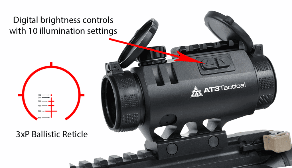 AT3™ 3xP Scope - 3x Prism Scope with Illuminated BDC Reticle