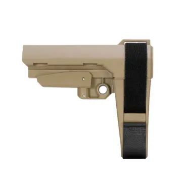 SB Tactical SBA3X AR-15 Pistol Brace - No Buffer Tube - FDE