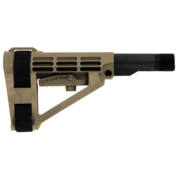 SB Tactical SBA4 Pistol Brace with Buffer Tube - FDE