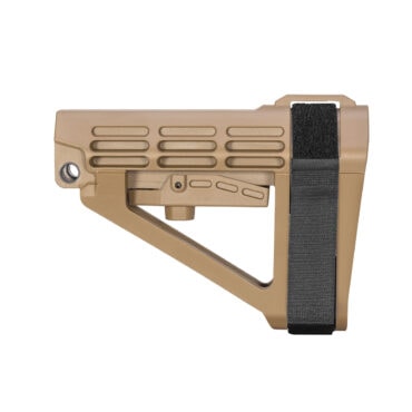 SB Tactical SBA4X AR-15 Pistol Brace - No Buffer Tube - FDE