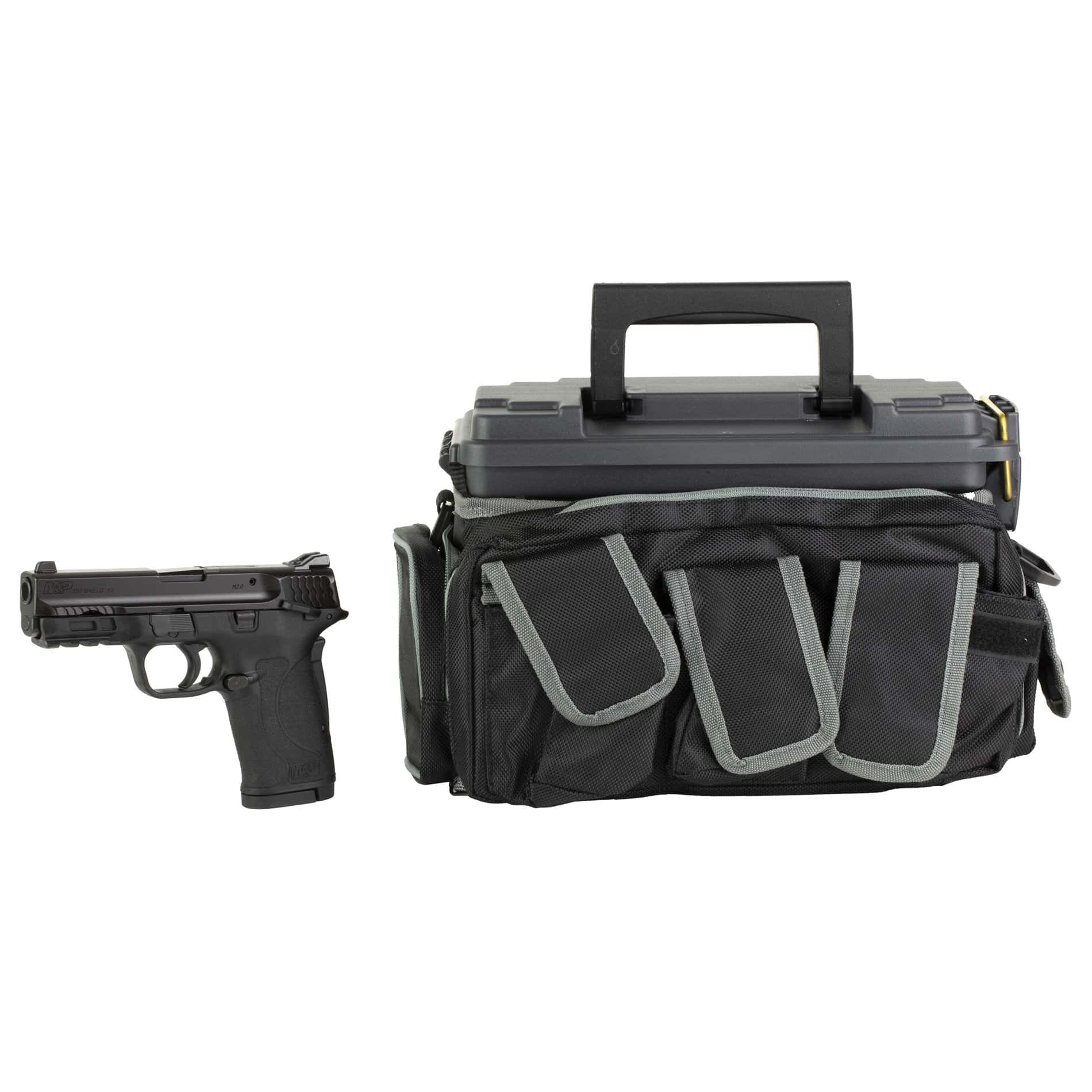 S&W Shield 2.0 EZ 380 ACP Pistol Range Bag Bundle - 8 Round - Manual Safety