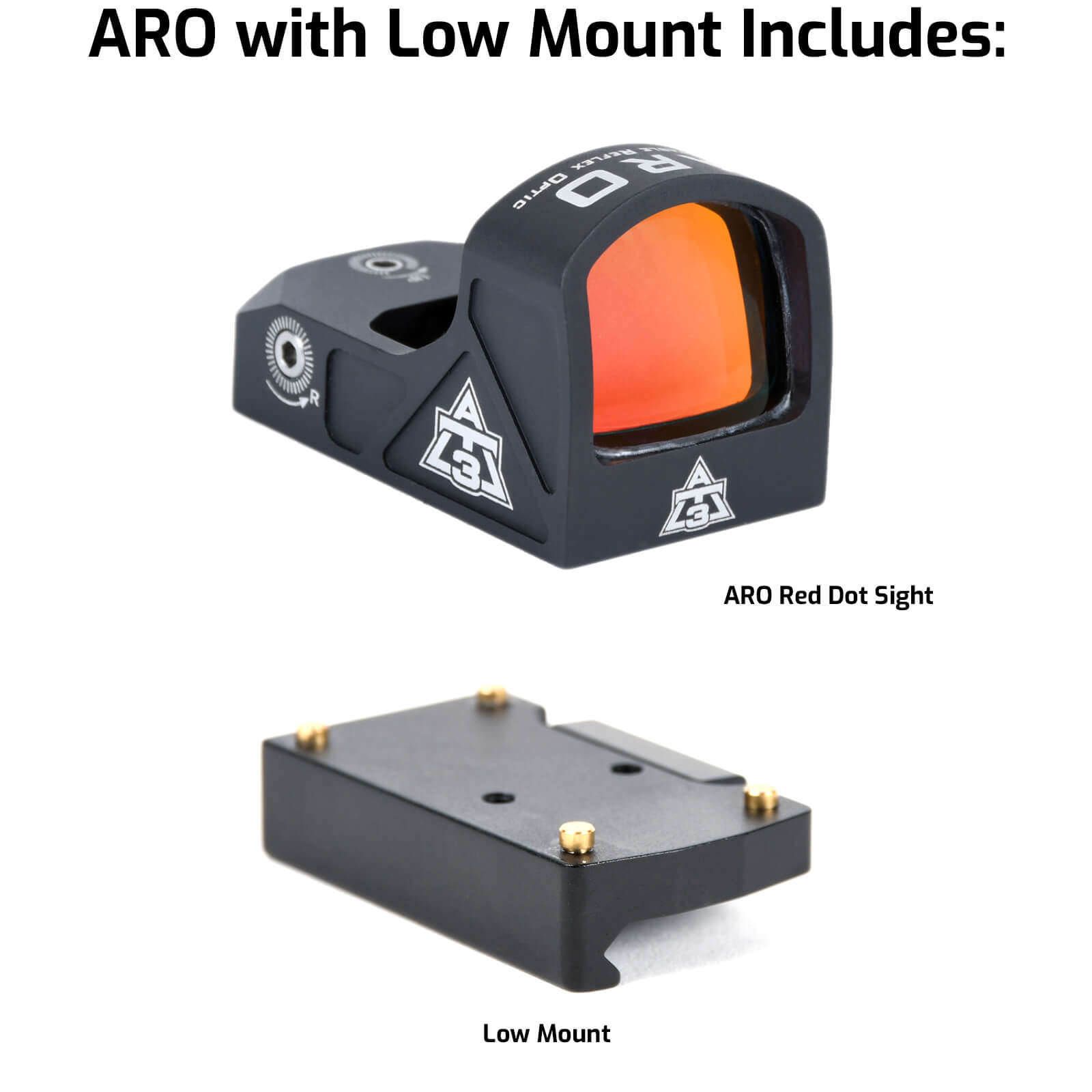 Open Box Return - Low Mount - AT3 ARO™ Micro Red Dot Reflex Sight with Low Mount