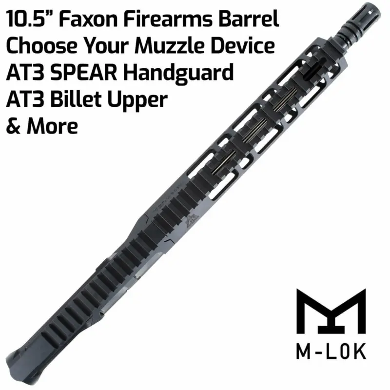 AT3™ FF-ML 10.5 Inch Complete Pistol Upper - Faxon Firearms 10.5 Inch .223/5.56 Barrel - 9" M-LOK Free Float Handguard