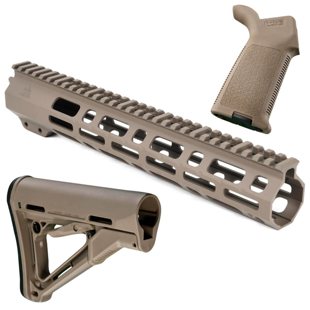 AT3 SPEAR Furniture Kit with M-LOK Handguard, Magpul CTR Buttstock and MOE Pistol Grip FDE 12 Inch
