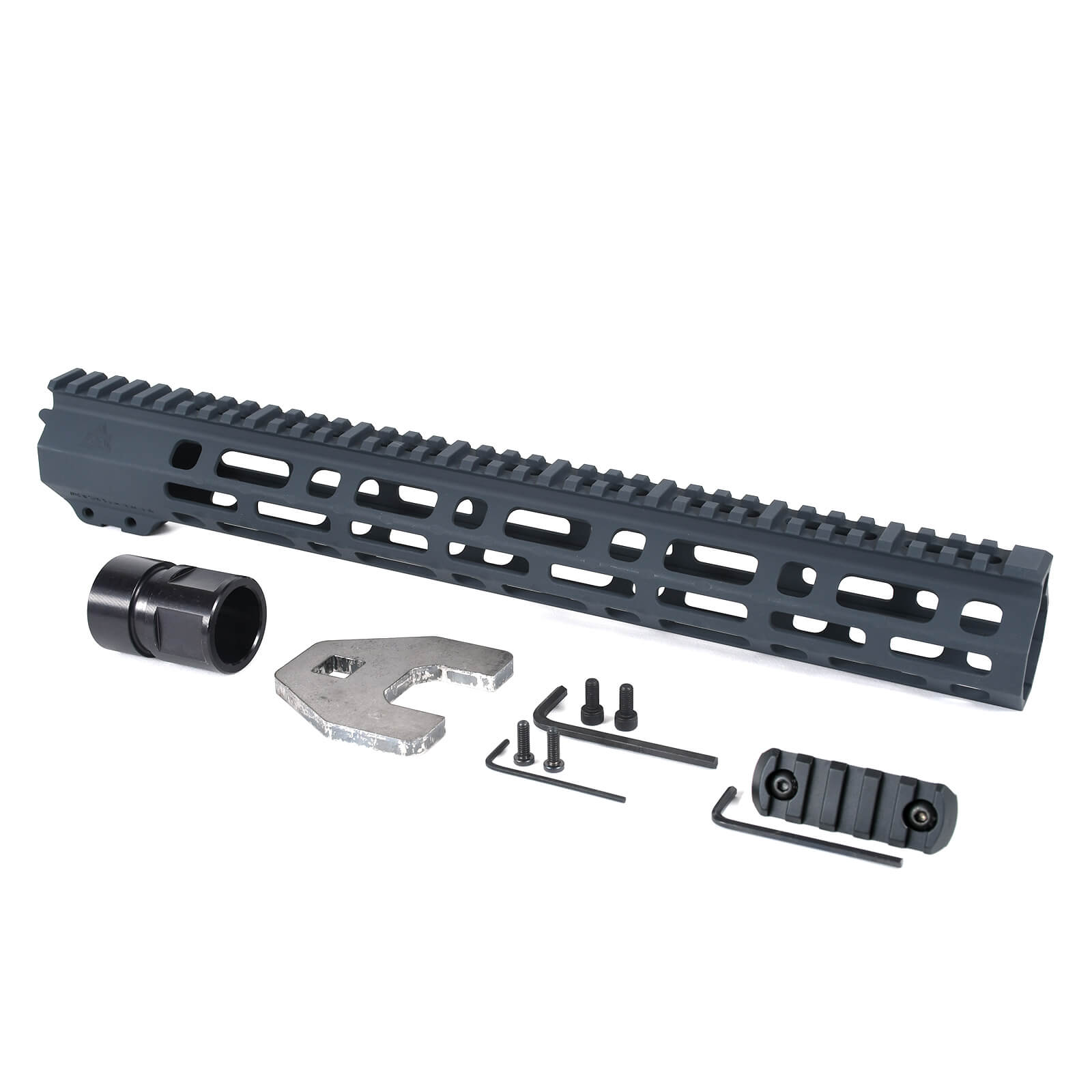 AT3 Tactical Spear M-LOK Free Float Handguard Stealth Grey 15 Inch with Bar...