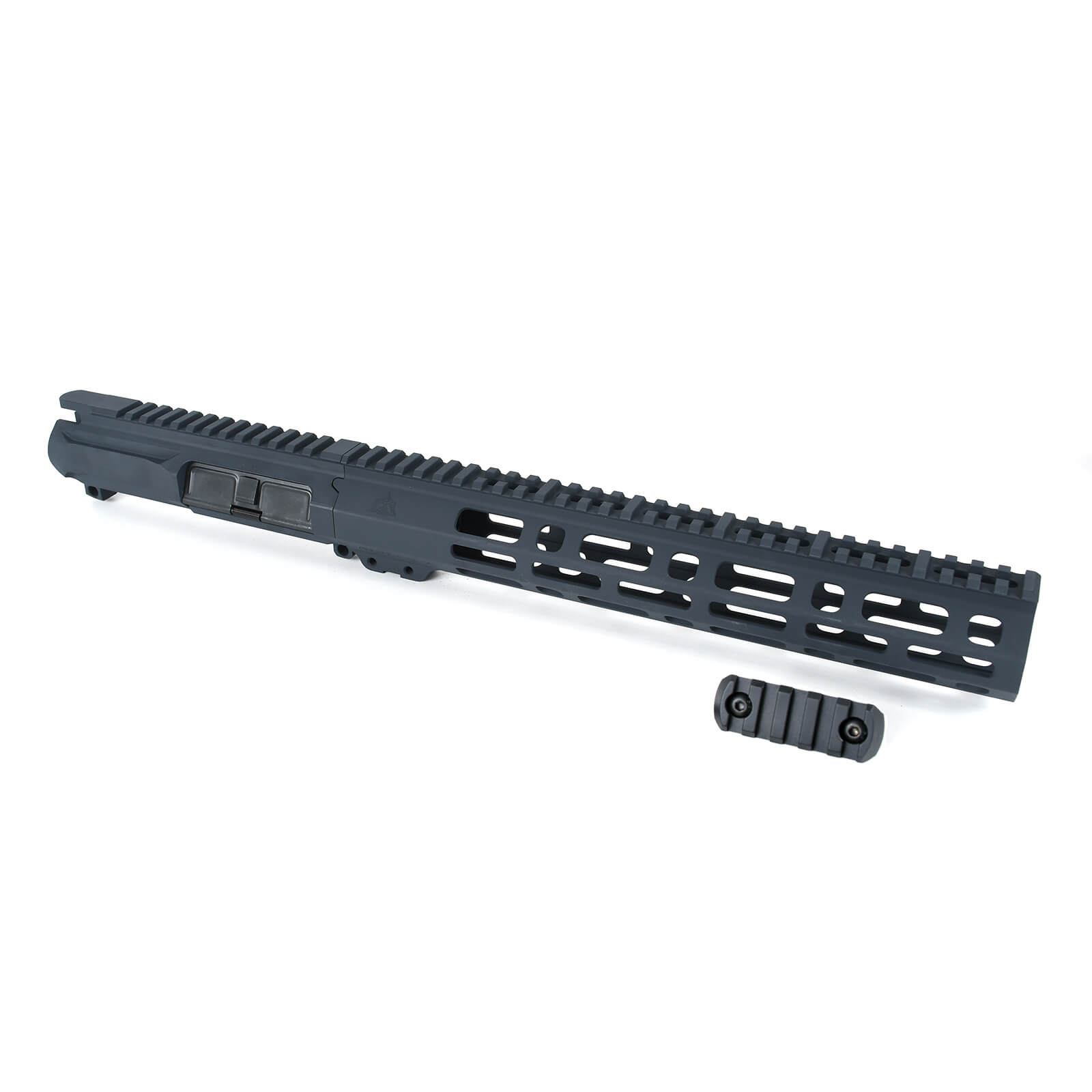 AT3 Tactical Spear M-LOK Free Float Handguard 9 Inch with Slick Side Billet Upper Receiver Grey 12 Inch
