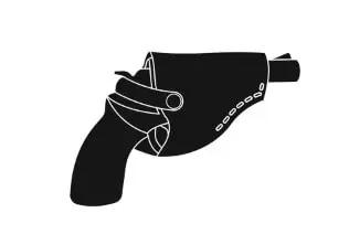 illustration of a gun in a holster
