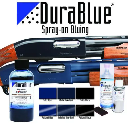 You can spray on other colors, too, like this blue from Duracoat.