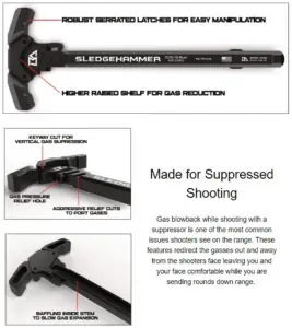 Breek Arms Sledgehammer Gas Busting AR-15 Charging Handle