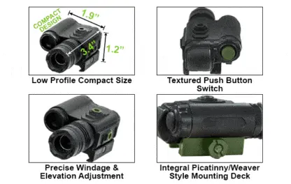 UTG Instant Target Aiming BullDot Compact Green Laser