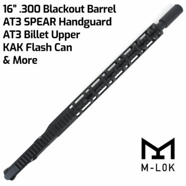 AT3™ FF-ML 16 Inch .300 BLK Complete Upper - .300 AAC Blackout 16 Inch Ballistic Advantage Barrel - 15" M-LOK Free Float Handguard