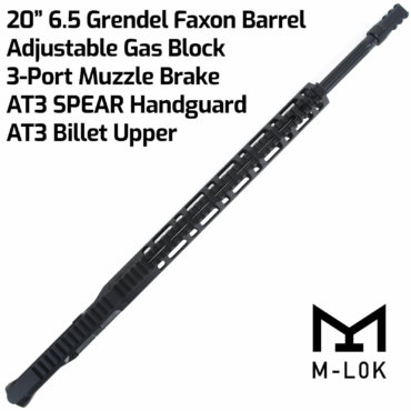 AT3™ FF-ML 20 Inch 6.5 Grendel Complete Upper - 6.5 Grendel Type II 20 Inch Faxon Firearms Barrel - 15 Inch M-LOK Free Float Handguard