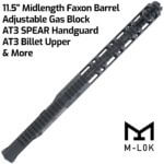 AT3™ FF-ML 11.5 Inch Complete Pistol Upper - .223/5.56 11.5 Inch Faxon Firearms Barrel - 12 Inch M-LOK Free Float Handguard