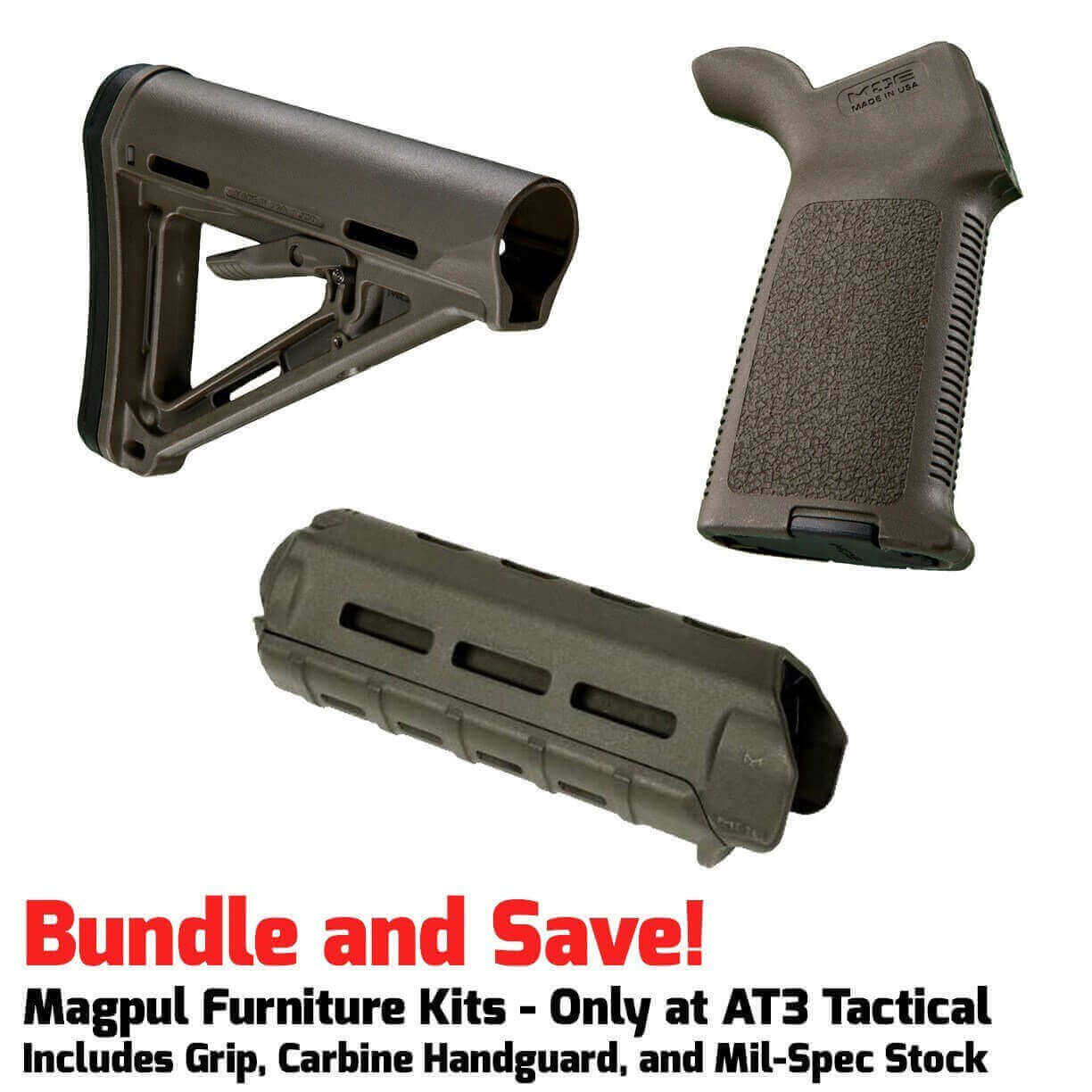 Magpul MOE M-LOK Furniture Kit - Stock, Carbine Handguard & Grip