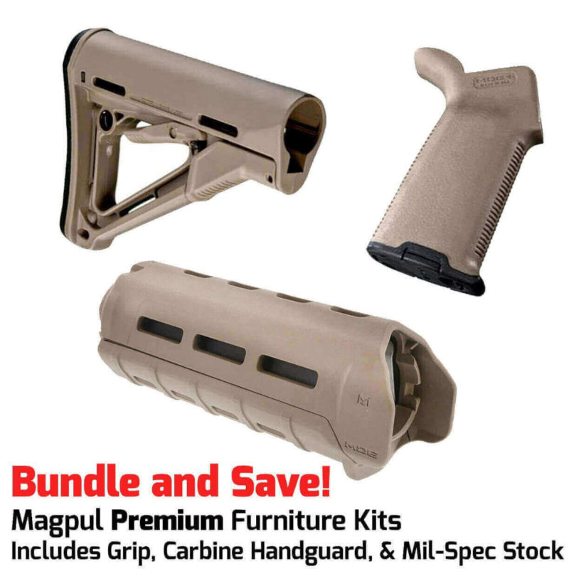 Magpul PREMIUM AR-15 Furniture Kit - CTR Stock, MOE+ Grip & M-LOK Carbine Handguard